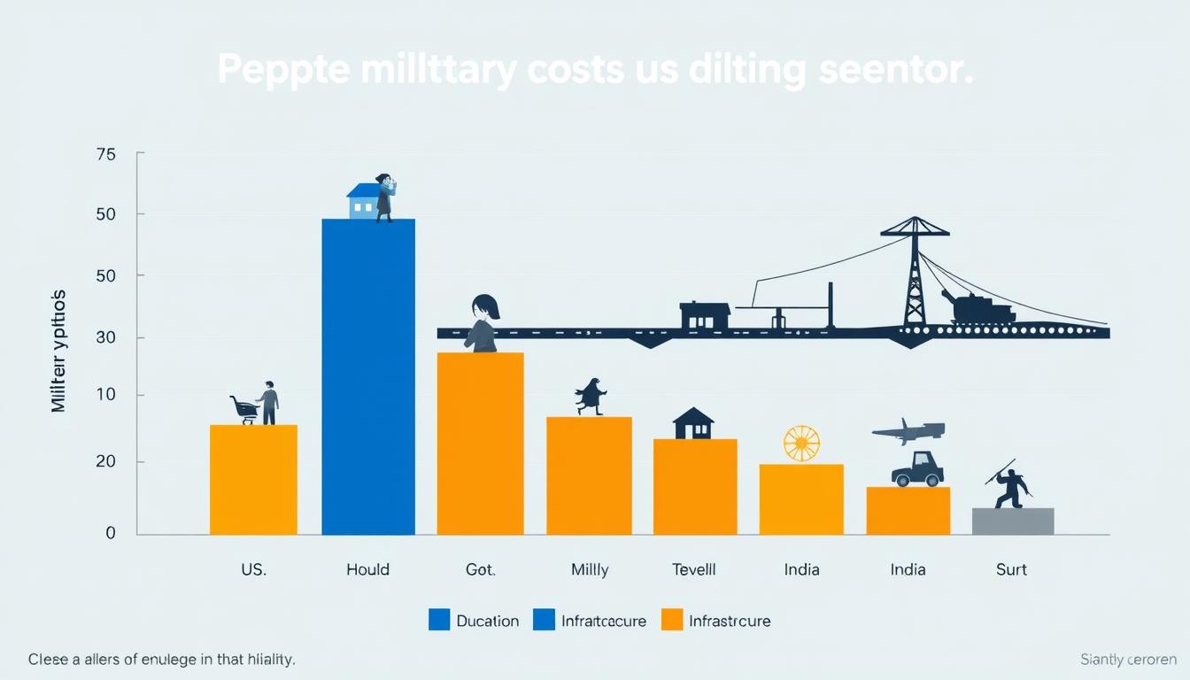 Chart showing opportunity costs of military spending in terms of alternative investments Chart showing opportunity costs of military spending in terms of alternative investments