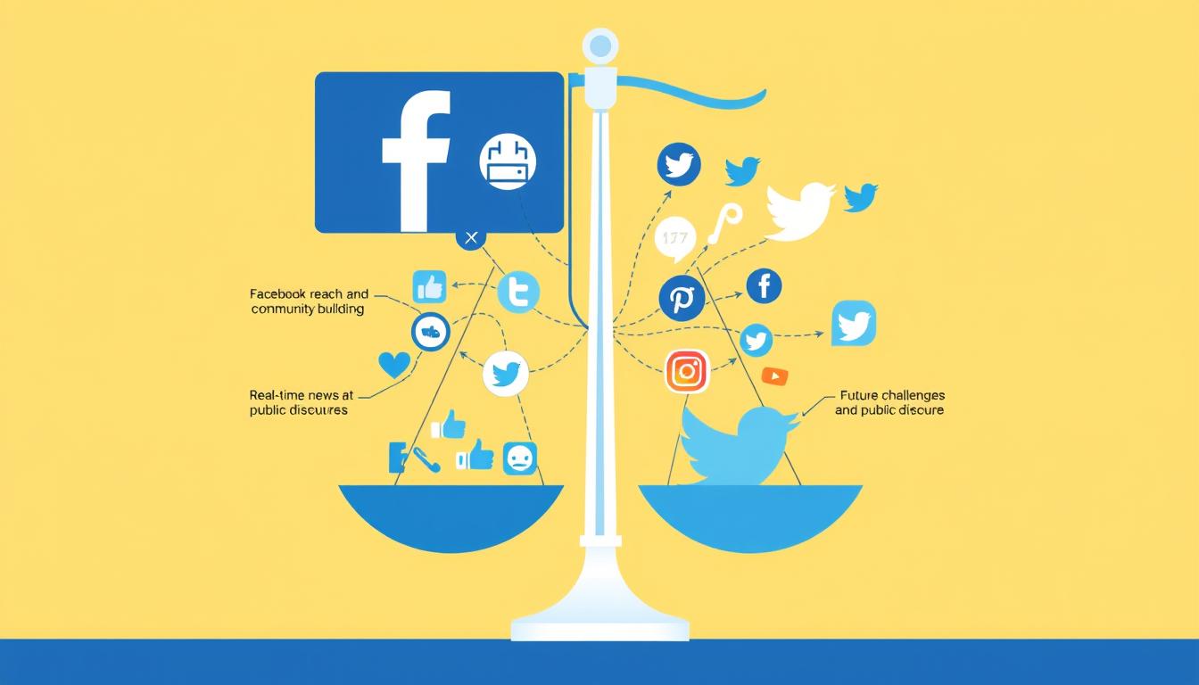 Facebook vs Twitter social influence battle visualization showing their complementary roles