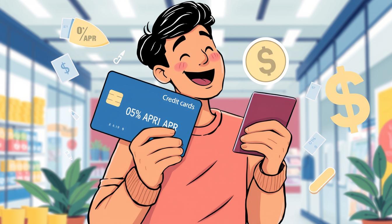 Image of a person using a 0% APR credit card