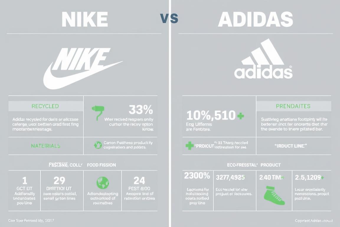 Sustainability initiatives comparison between Nike and Adidas in the sports fashion industry