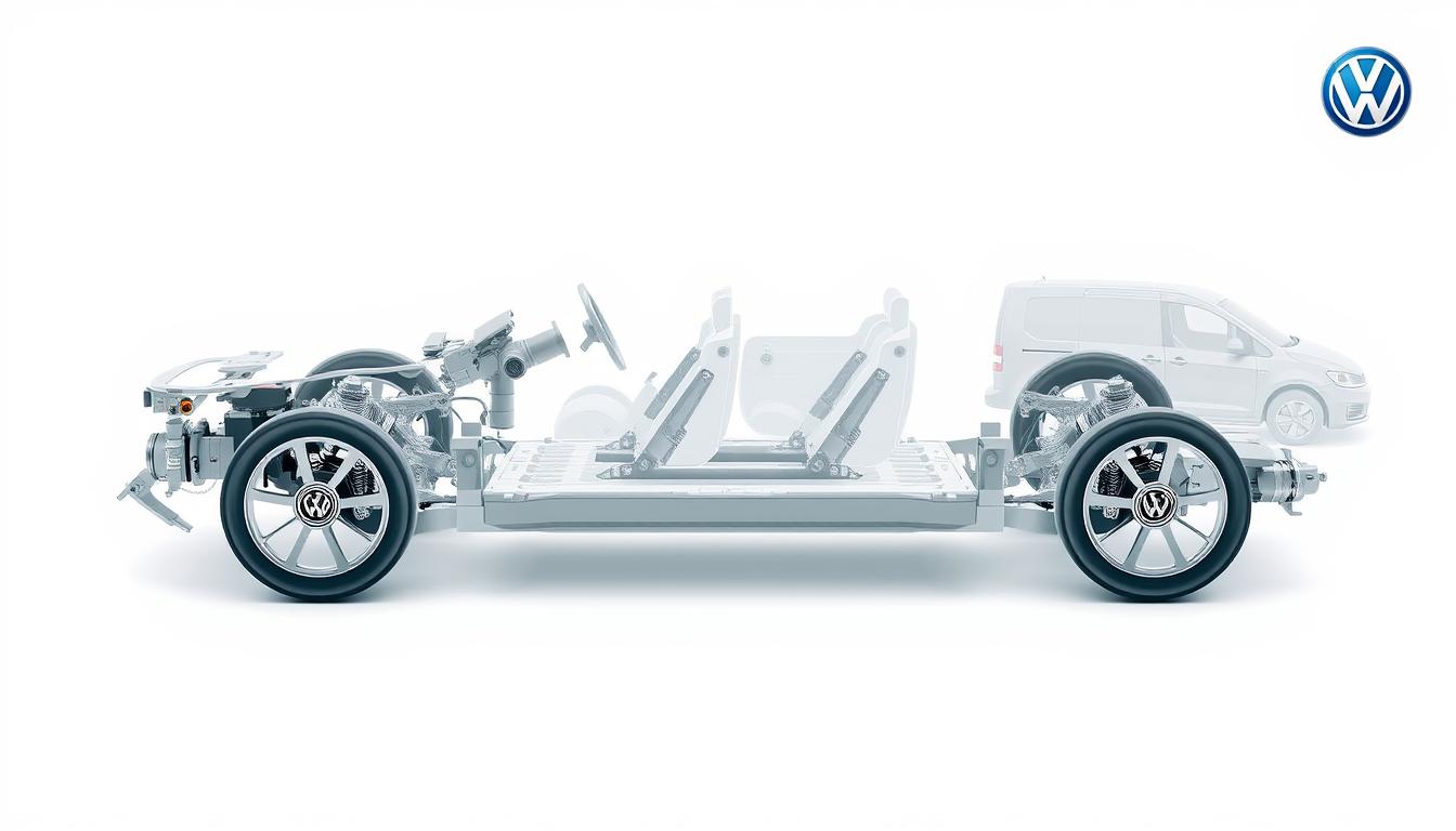Volkswagen's MEB platform showing modular design for multiple vehicle types Volkswagen's MEB platform showing modular design for multiple vehicle types