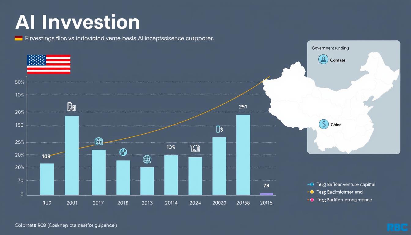 Artificial intelligence investment comparison between US and China showing funding sources Artificial intelligence investment comparison between US and China showing funding sources