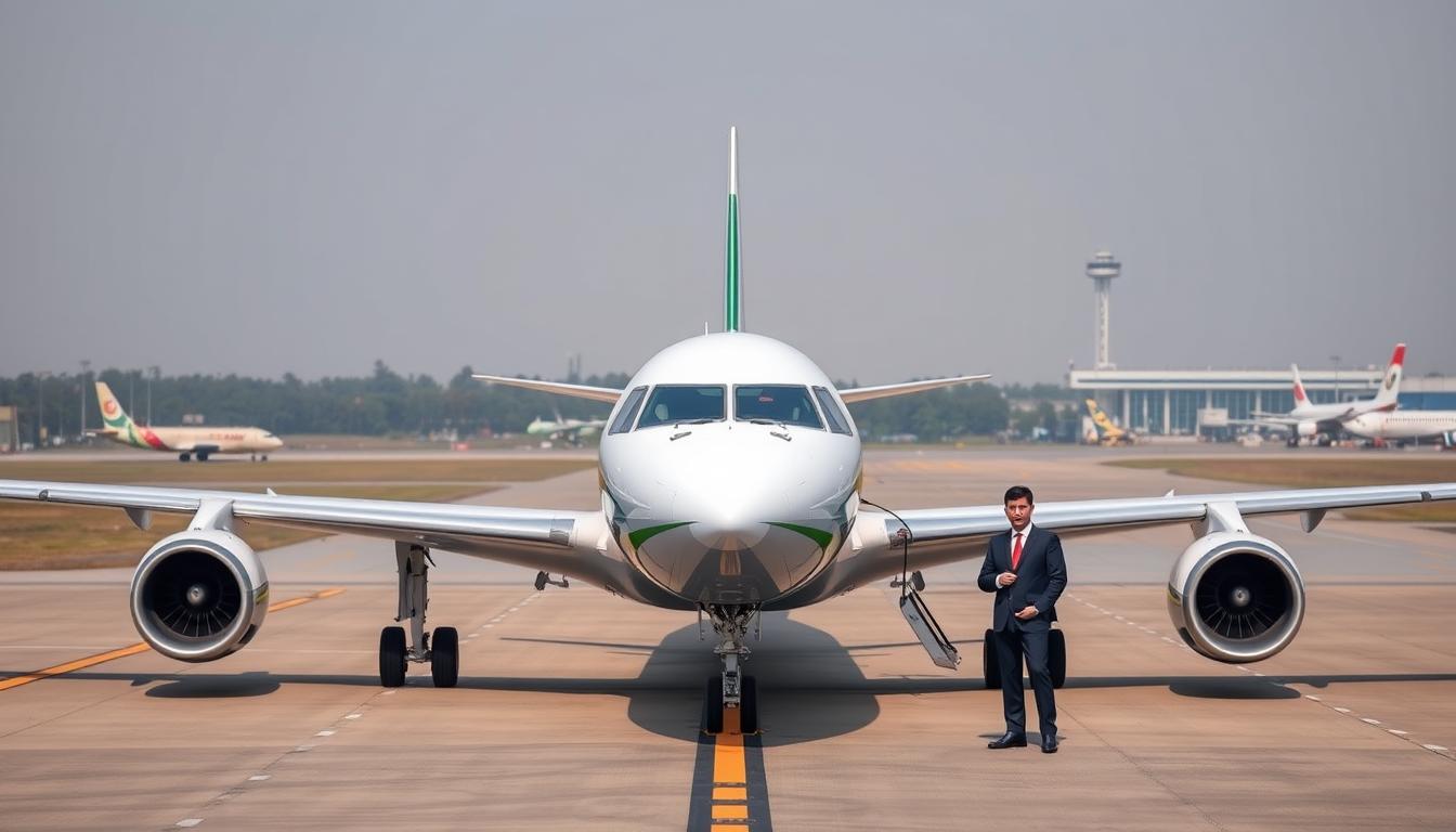 COMAC C919 aircraft representing emerging competition in the commercial aviation market