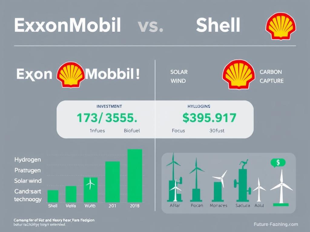 Clean technology investment comparison between ExxonMobil and Shell Clean technology investment comparison between ExxonMobil and Shell