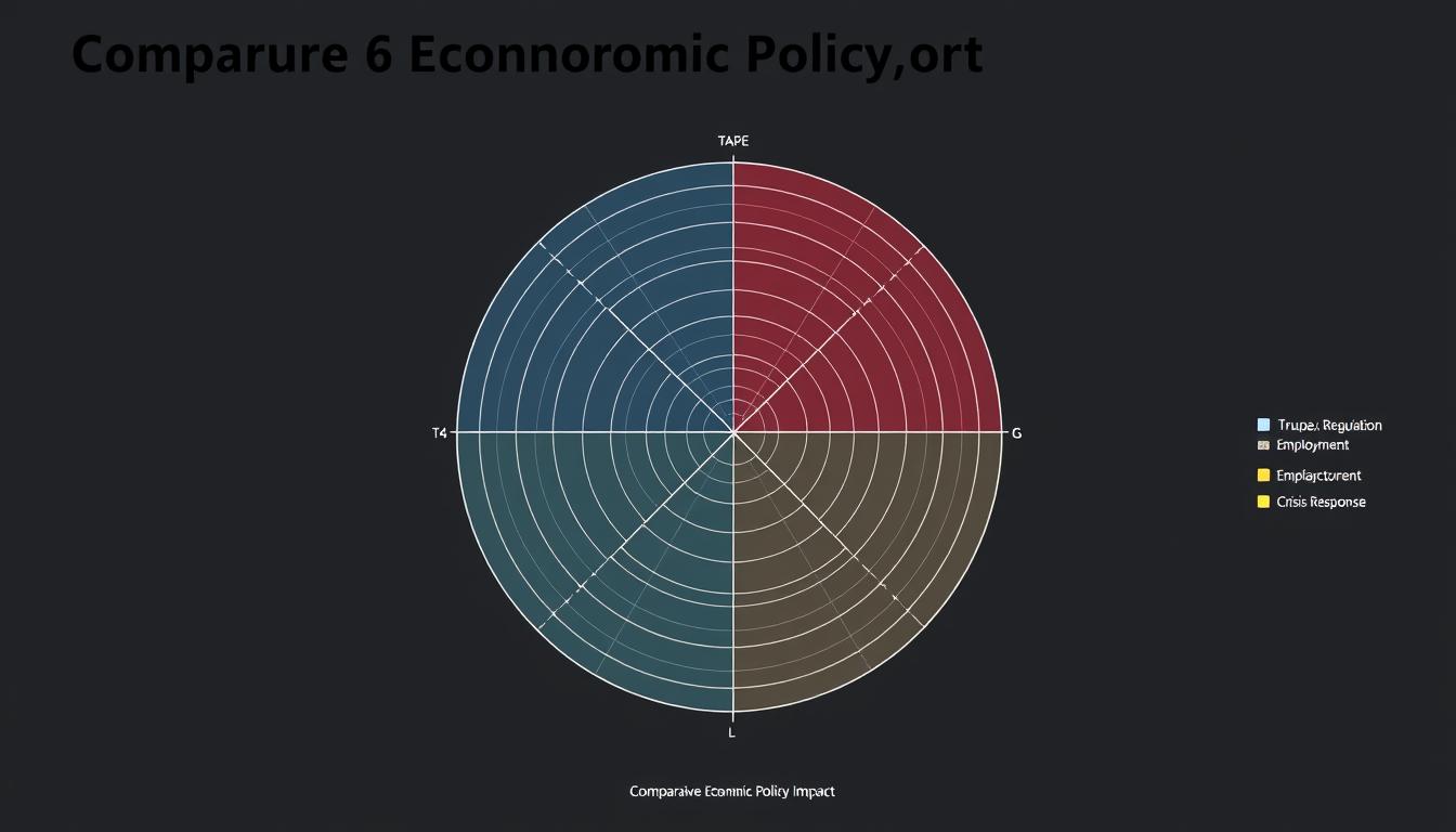 Comparative impact assessment of Trump's economic policies versus other presidents with key metrics highlighted