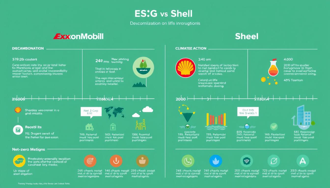 Comparison of ExxonMobil and Shell's ESG commitments and decarbonization timelines Comparison of ExxonMobil and Shell's ESG commitments and decarbonization timelines