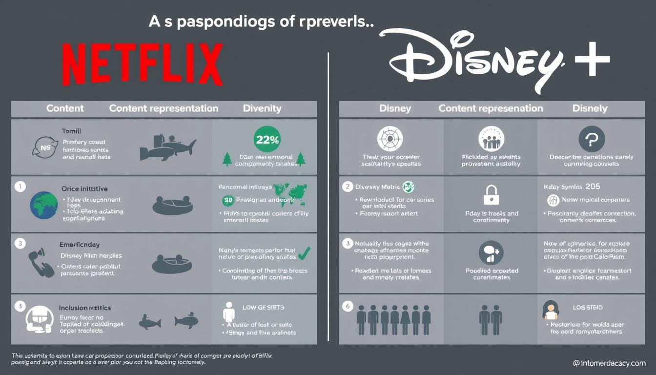 Comparison of Netflix and Disney+ sustainability initiatives and content representation strategies Comparison of Netflix and Disney+ sustainability initiatives and content representation strategies