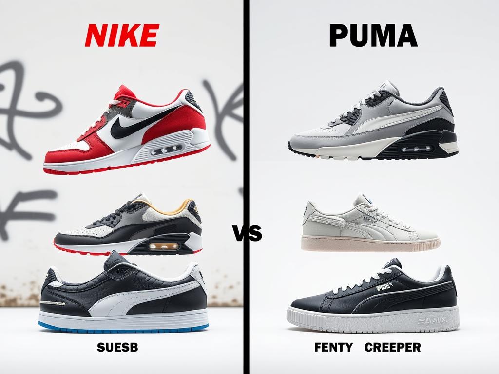 Comparison of Nike and Puma's flagship products popular with youth culture