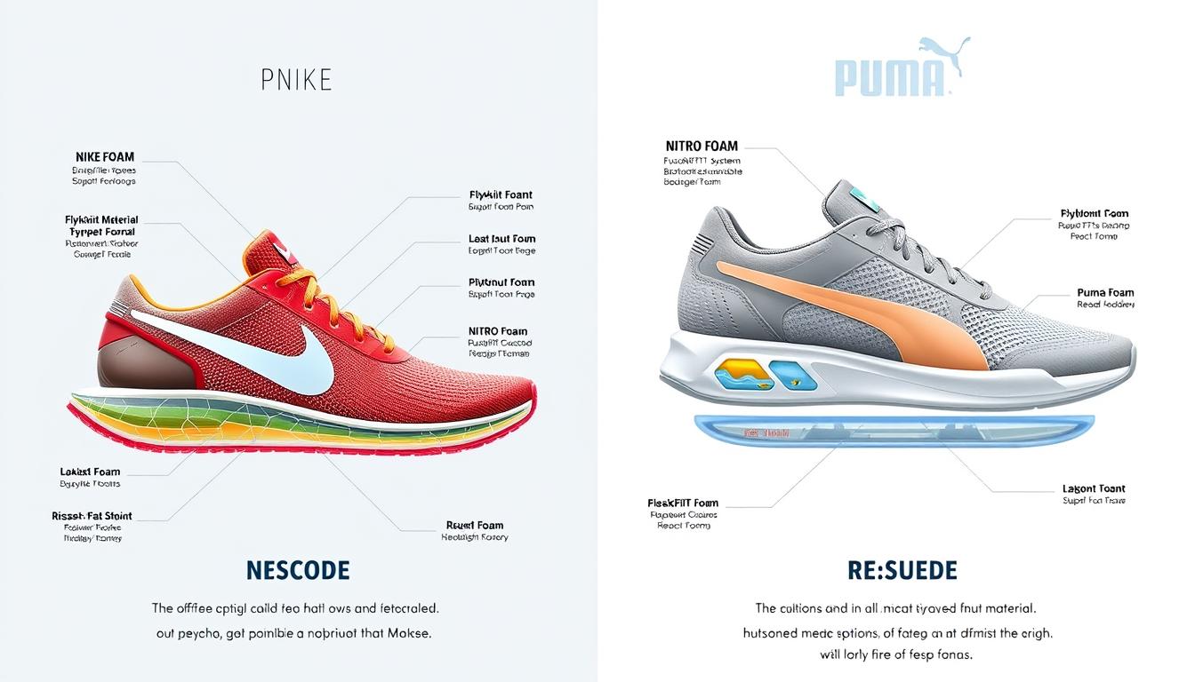Comparison of Nike and Puma's technological innovations in footwear with youth appeal