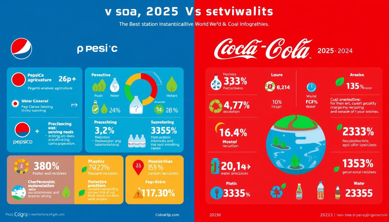 Comparison of Pepsi and Coca-Cola sustainability initiatives in 2025