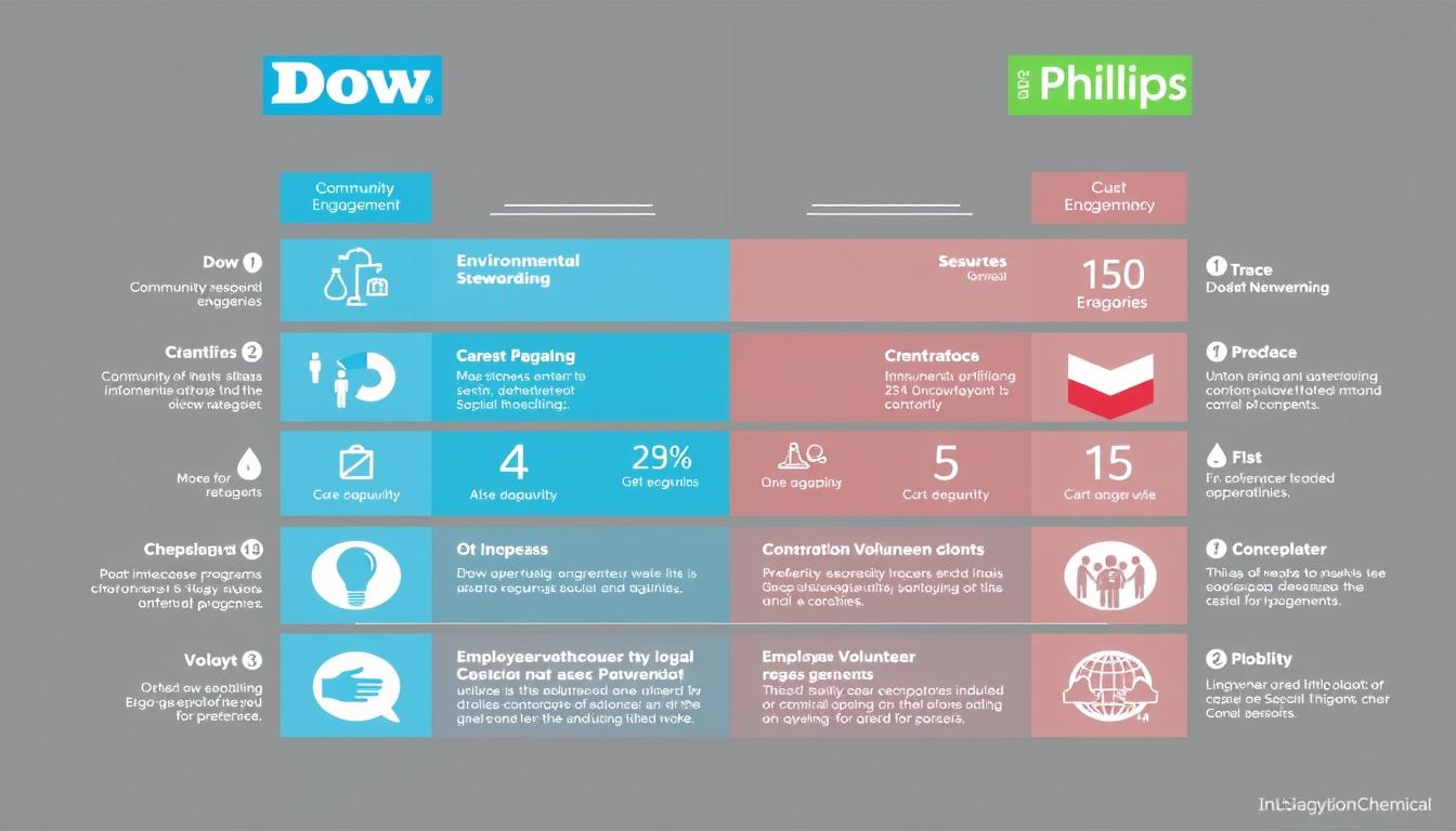 Comparison of corporate social responsibility initiatives between Dow and Chevron Phillips Chemical Comparison of corporate social responsibility initiatives between Dow and Chevron Phillips Chemical