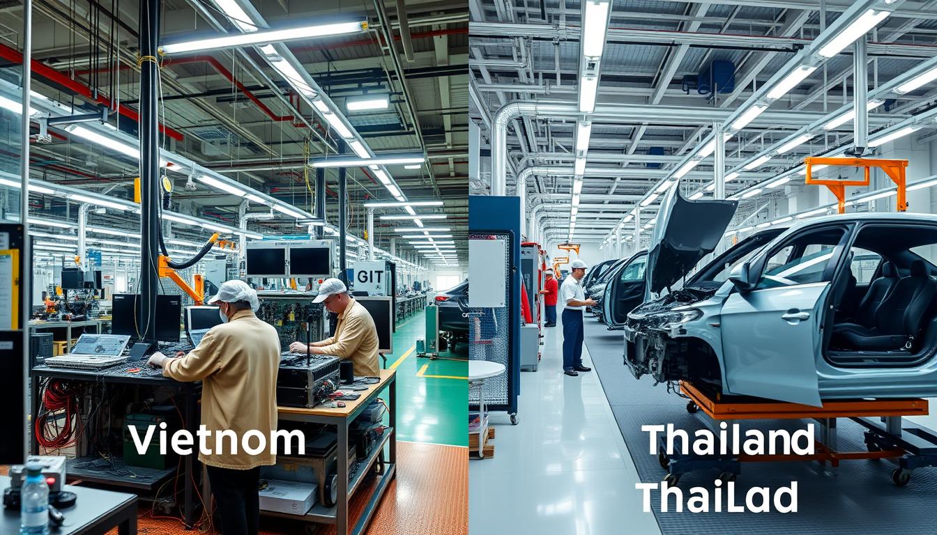 Comparison of key manufacturing sectors between Vietnam vs Thailand manufacturing hub Comparison of key manufacturing sectors between Vietnam vs Thailand manufacturing hub