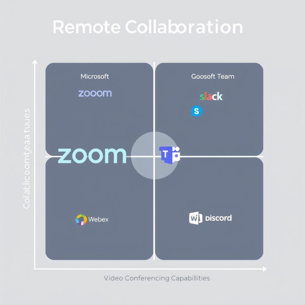 Competitive landscape showing Zoom and Microsoft Teams alongside other collaboration tools Competitive landscape showing Zoom and Microsoft Teams alongside other collaboration tools