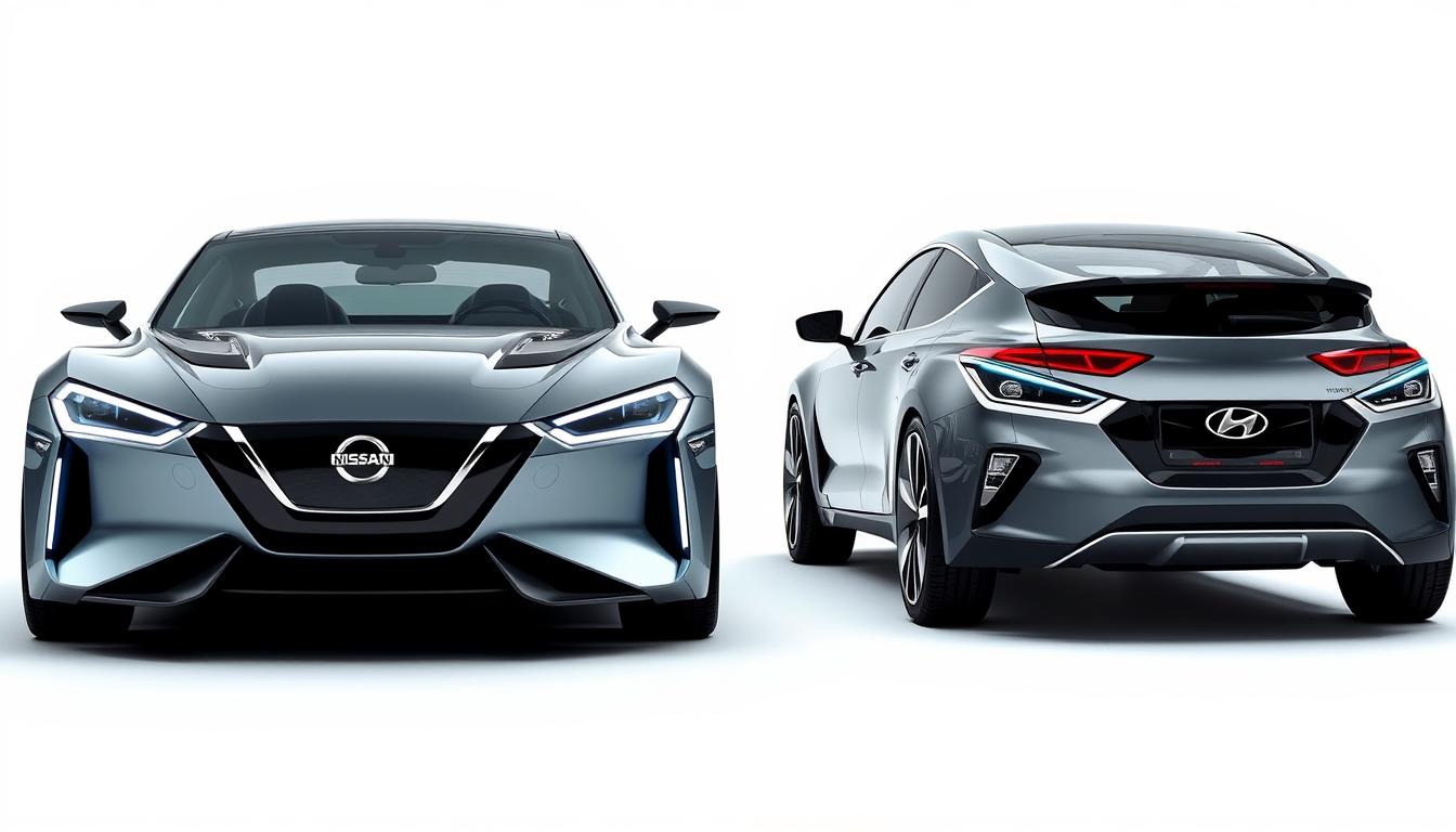 Concept designs of future Nissan and Hyundai hybrid models showcasing next-generation technology in the hybrid car race Concept designs of future Nissan and Hyundai hybrid models showcasing next-generation technology in the hybrid car race