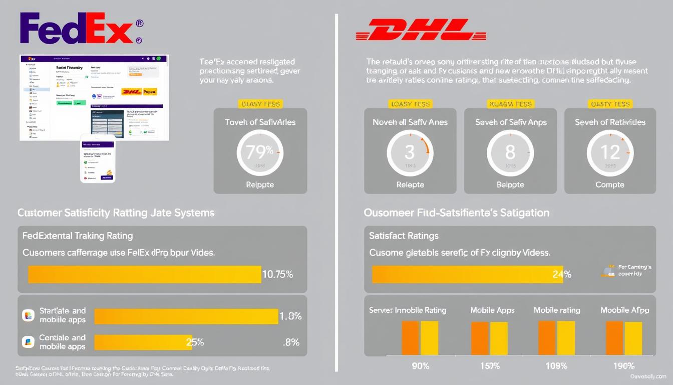 Customer satisfaction comparison for FedEx vs DHL faster shipping services