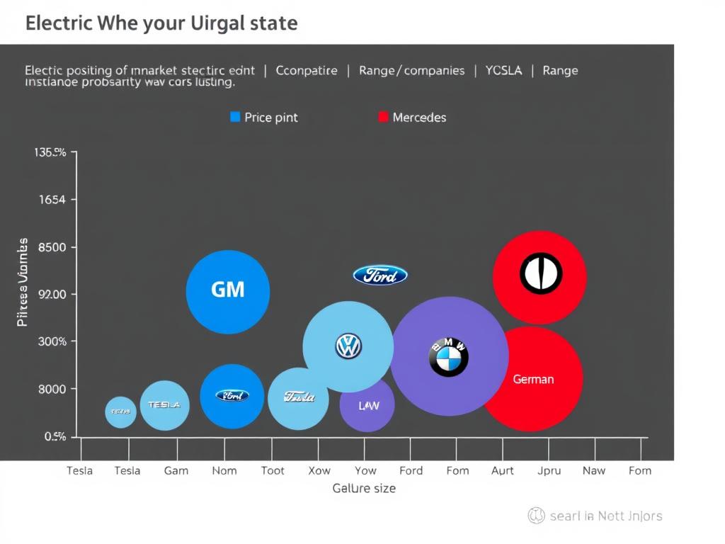Electric vehicle sales comparison between leading US and German manufacturers showing Tesla's dominant position