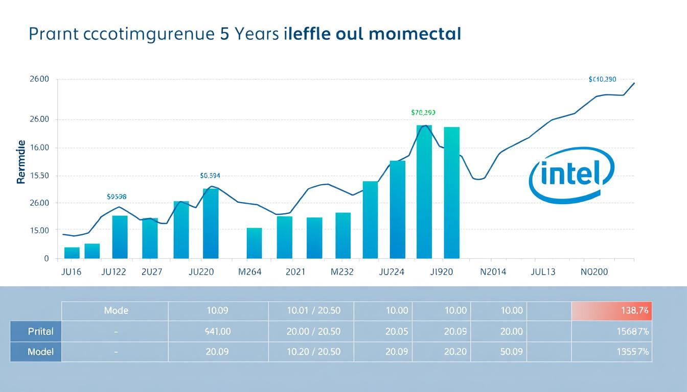 Financial performance chart comparing Qualcomm vs Intel semiconductor market revenue and profitability trends Financial performance chart comparing Qualcomm vs Intel semiconductor market revenue and profitability trends