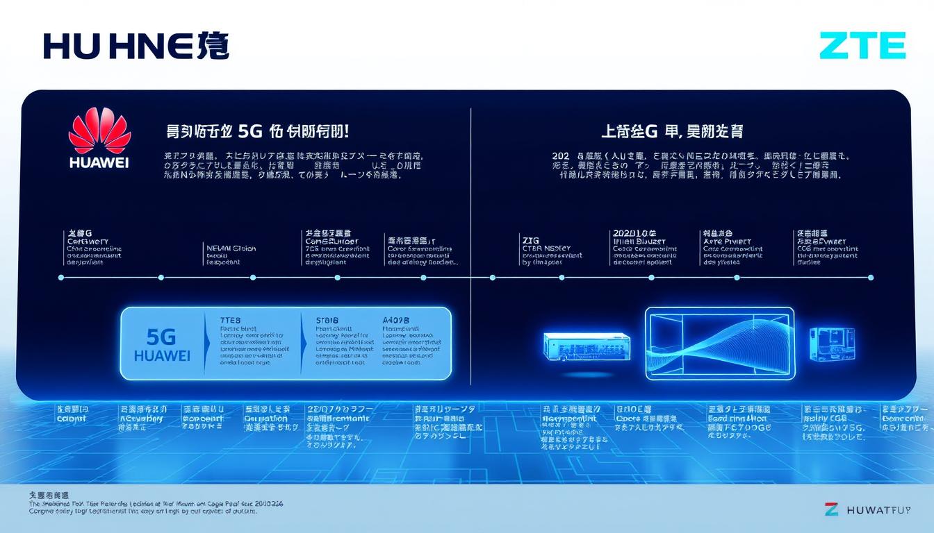 Future outlook visualization for Huawei vs ZTE 5G technology comparison and development Future outlook visualization for Huawei vs ZTE 5G technology comparison and development