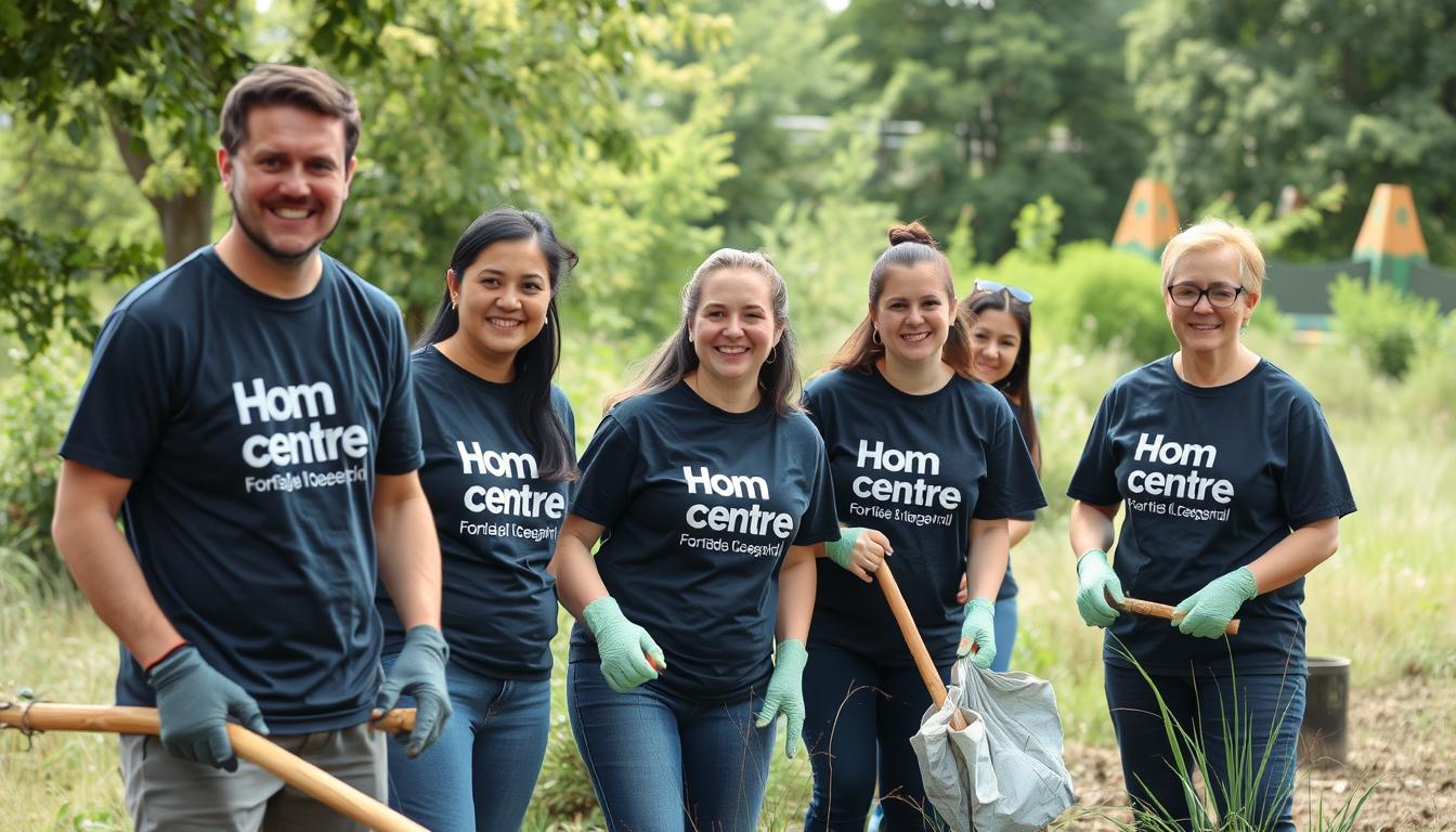 Home Centre community initiative showing employees participating in environmental cleanup