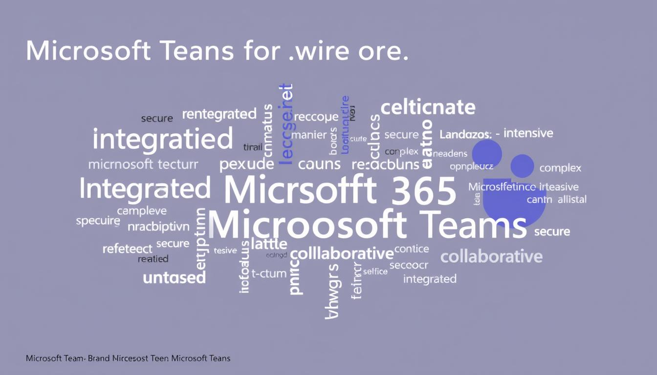 Microsoft Teams brand perception word cloud showing key associations Microsoft Teams brand perception word cloud showing key associations