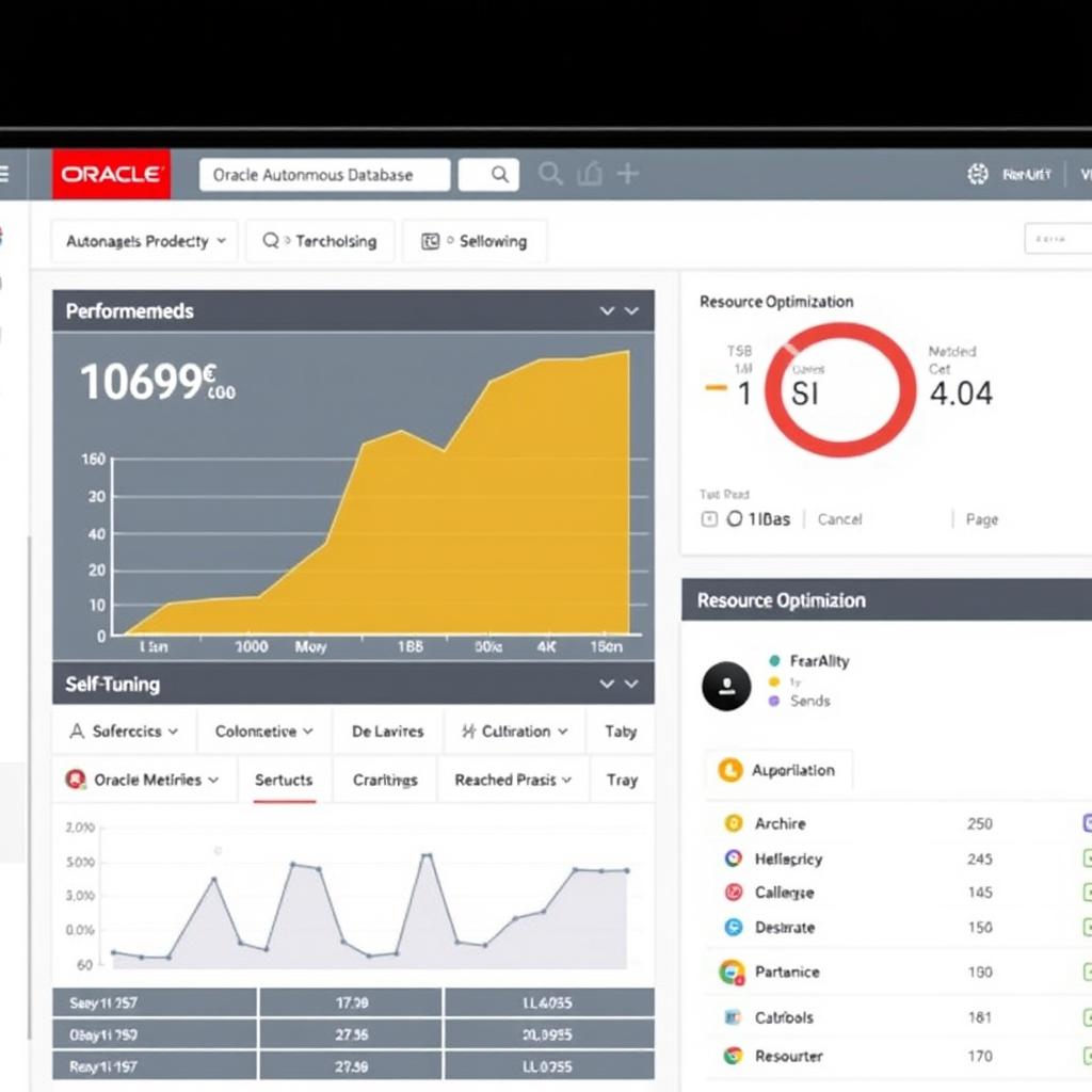 Oracle Autonomous Database dashboard highlighting enterprise computing automation Oracle Autonomous Database dashboard highlighting enterprise computing automation