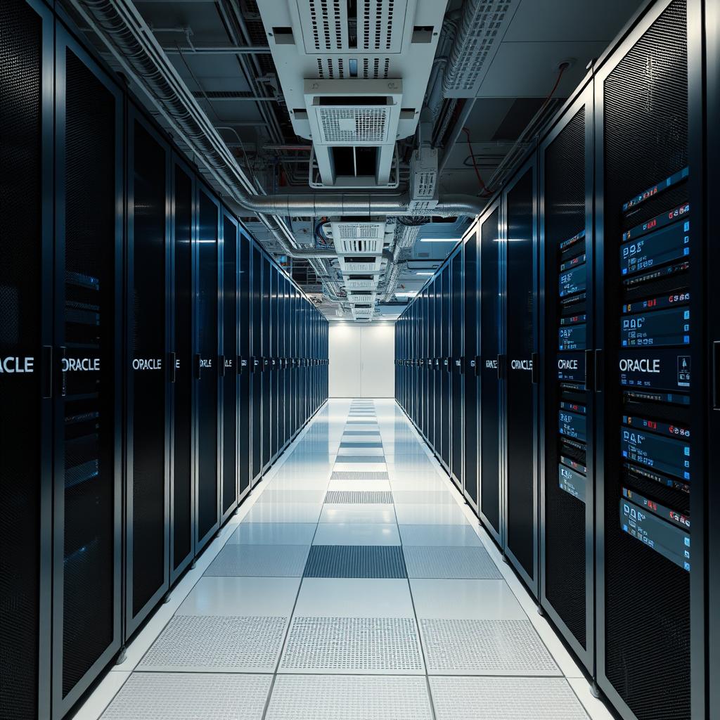 Oracle Cloud Infrastructure data center representing Oracle's enterprise computing capabilities Oracle Cloud Infrastructure data center representing Oracle's enterprise computing capabilities