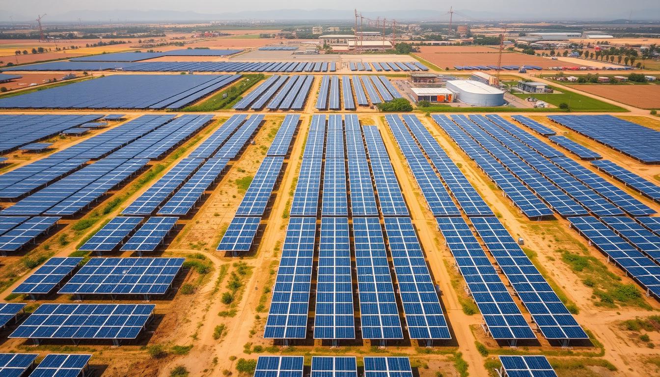 Renewable energy installations in Vietnam showing solar farms as part of sustainability initiatives in the Vietnam vs Thailand manufacturing hub competition Renewable energy installations in Vietnam showing solar farms as part of sustainability initiatives in the Vietnam vs Thailand manufacturing hub competition