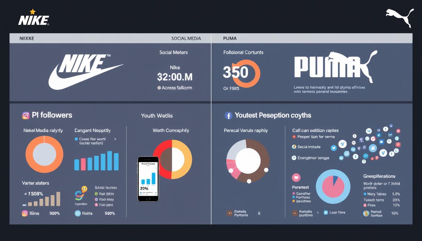 Social media presence and youth perception comparison between Nike and Puma