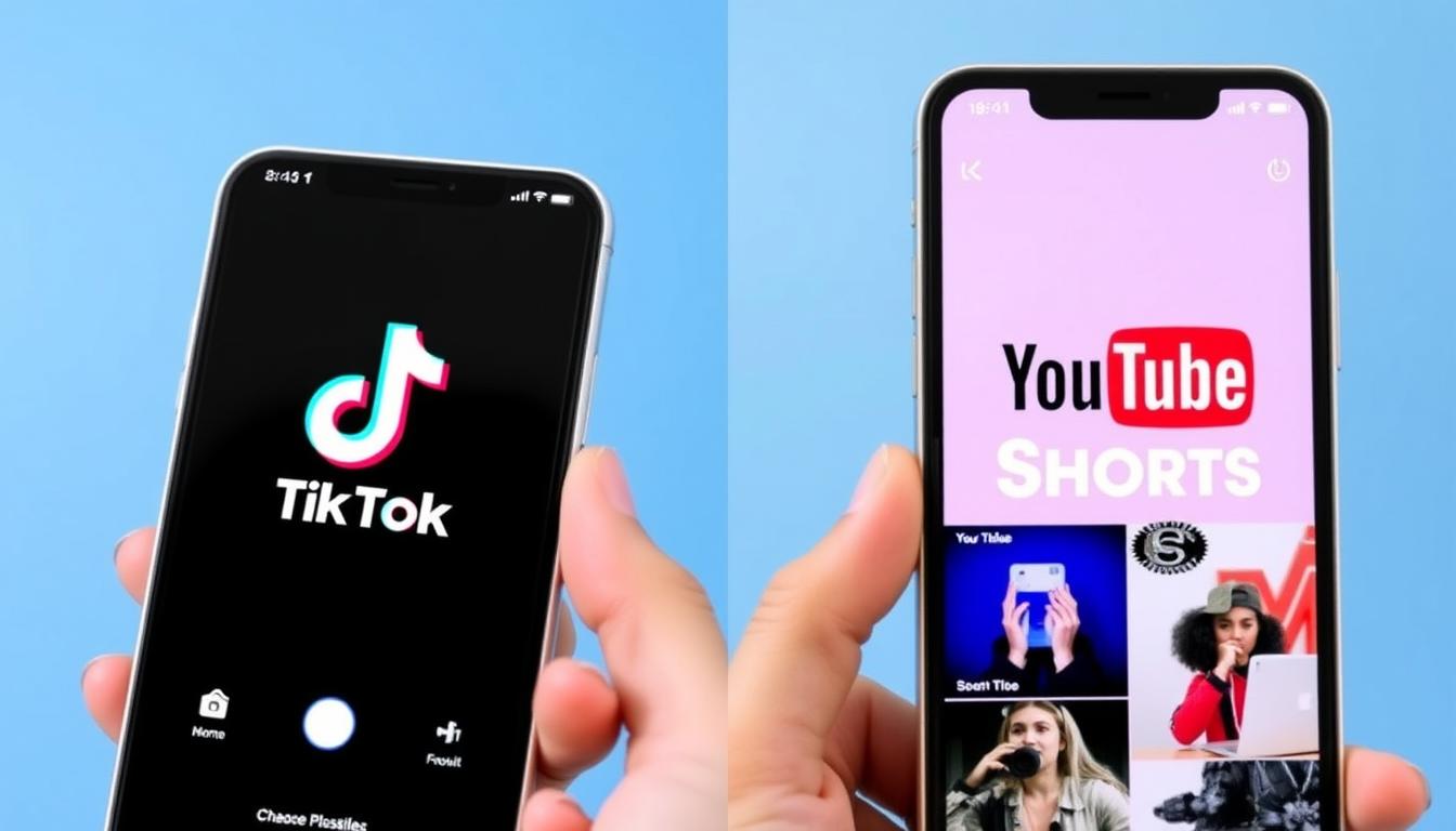 TikTok vs YouTube short-form video content platforms side by side comparison