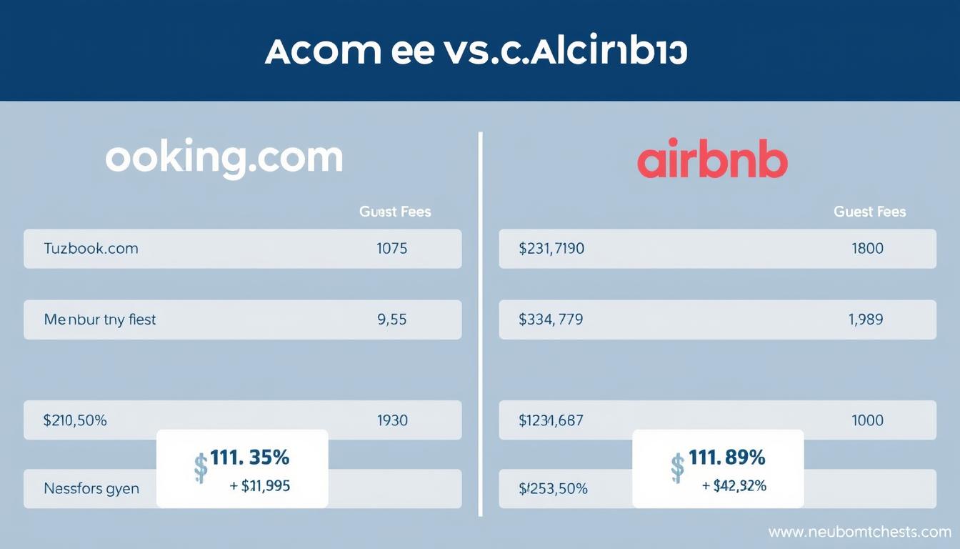 Visual comparison of Booking vs Airbnb fee structures Visual comparison of Booking vs Airbnb fee structures