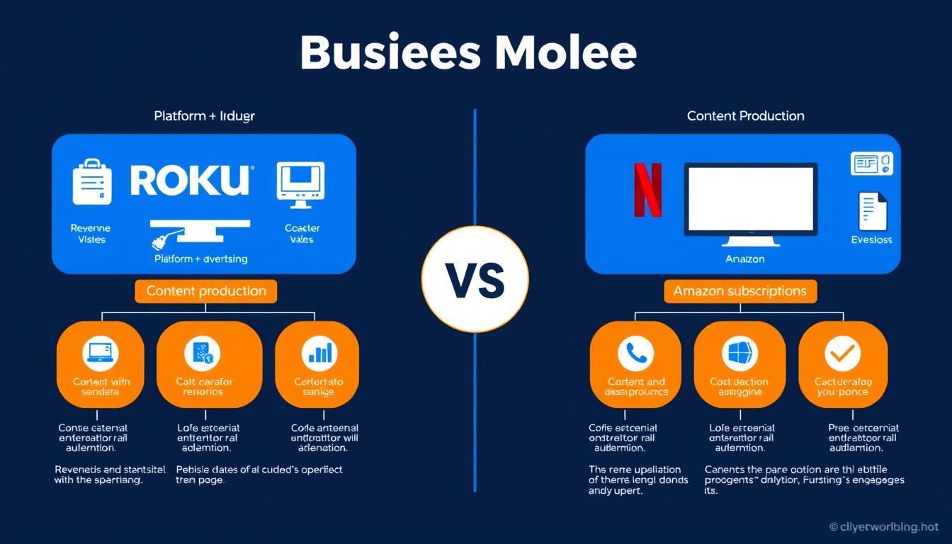 Visual comparison of business models showing how Roku outperform Netflix and Amazon Visual comparison of business models showing how Roku outperform Netflix and Amazon