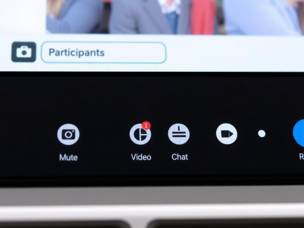 Zoom user interface showing simplicity and key meeting controls Zoom user interface showing simplicity and key meeting controls