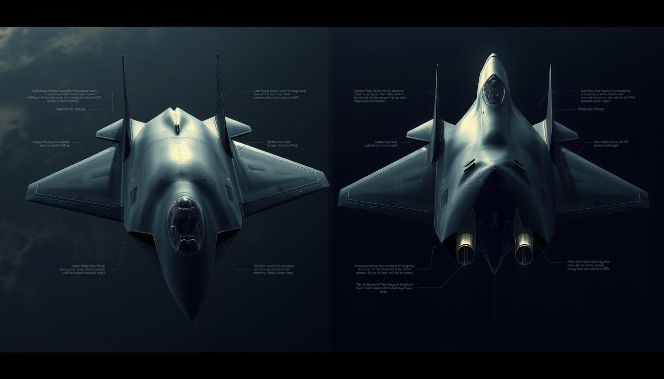 stealth fighter design comparison