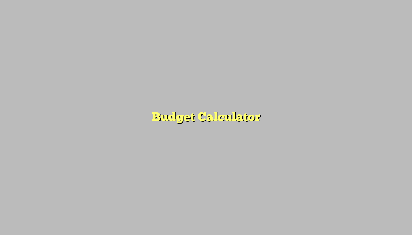 Budget Calculator